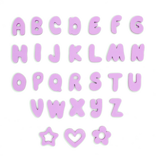 Silicone Dog Charms | Letters & Symbols for Personalized Dog Collars and Leashes - Lilac