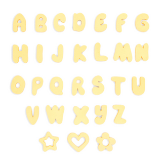 Silicone Dog Charms | Letters & Symbols for Personalized Dog Collars and Leashes - Butter Yellow
