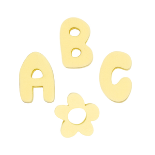 Silicone Dog Charms | Letters & Symbols for Personalized Dog Collars and Leashes - Butter Yellow