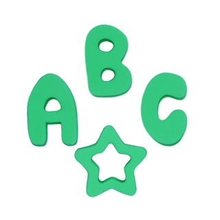 Silicone Dog Charms | Letters & Symbols for Personalized Dog Collars and Leashes - Green