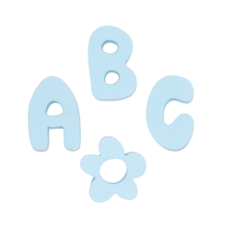 Silicone Dog Charms | Letters & Symbols for Personalized Dog Collars and Leashes - Sky Blue