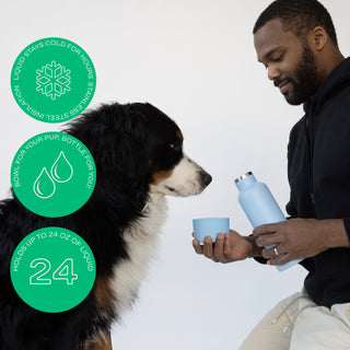 24oz Dog & Me Insulated Water Bottle