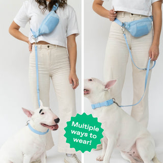 Sling Bag + Dog Leash Sky Blue