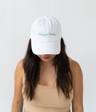 ALWAYS GAME WHITE DAD CAP