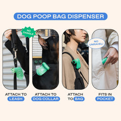 Premium Dog Poop Bag Dispenser + 15 Bags