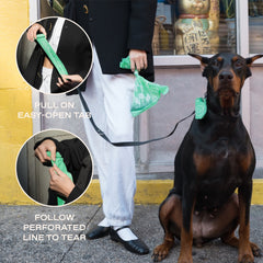 Premium Dog Poop Bag Dispenser + 15 Bags