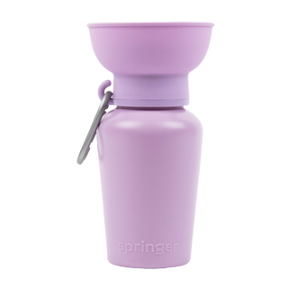 Springer Flip Dog Travel Water Bottle Lilac