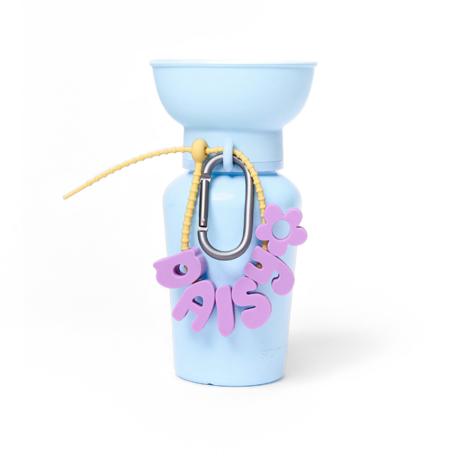 Personalized 20oz Flip Travel Dog Water Bottle