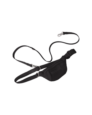 Hands-Free Sling Bag + Dog Leash Black