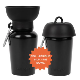 Springer Flip Dog Travel Water Bottle Springer Black