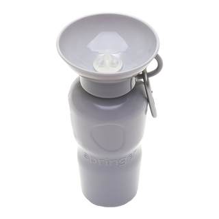 Classic Dog Travel Water Bottle Grey