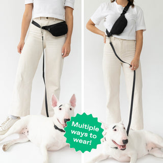 Sling Bag + Dog Leash Black