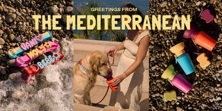 Greetings from the Mediterranean - charm collars, travel bottles and treat dispensers by the sea